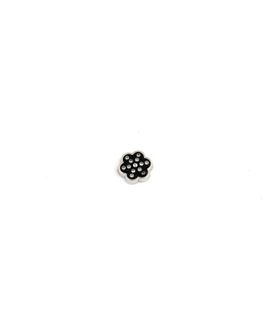 APLIQUE CIRCULO STRASS 18MM Negro