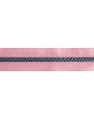 CIERRE PLASTICO N°5 DIENTE DE PERRO ROSA GRIS *YKK*