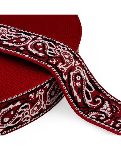 CINTA JACQUARD 50mm INDU BORDO x METRO