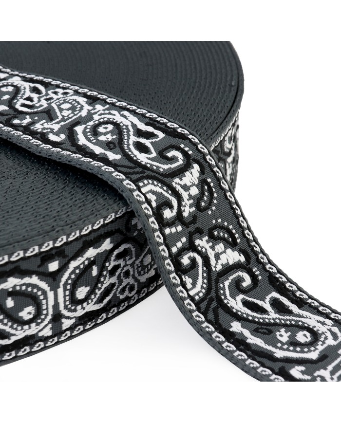 CINTA JACQUARD 50mm INDU GRIS x METRO