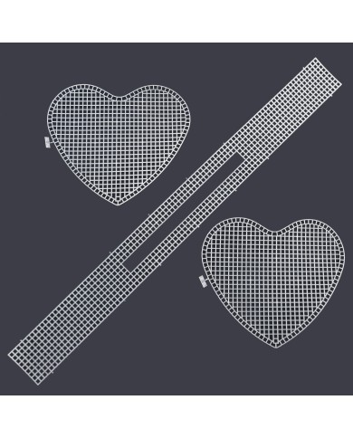 PLASTICO CANVAS CORAZON x 2uni 7.5*7cms