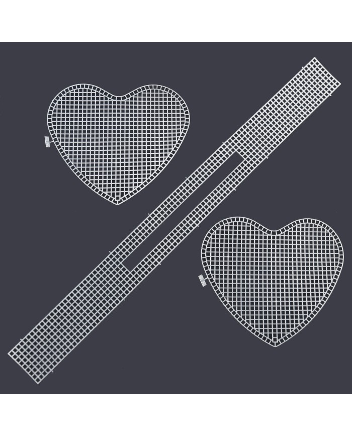 PLASTICO CANVAS CORAZON x 2uni 7.5*7cms