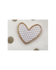 APLIQUE PLASTICO PASACORDON CORAZON BLANCO