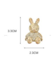 APLIQUE PLASTICO PASACORDON CONEJO STRASS