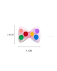 APLIQUE PLASTICO PASACORDON MOÑO COLORES
