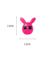 APLIQUE PLASTICO PASACORDON CONEJO FUCSIA