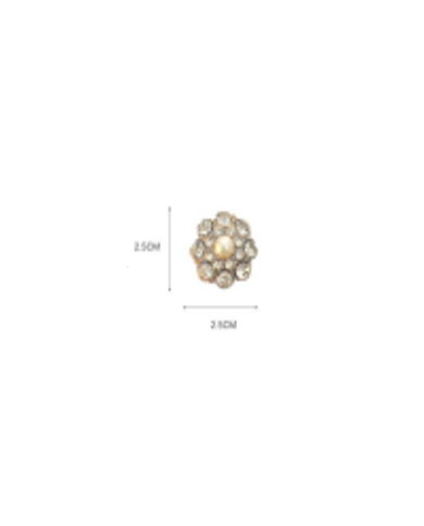APLIQUE PLASTICO FLOR PERLADA