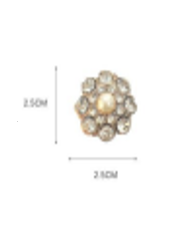 APLIQUE PLASTICO PASACORDON FLOR PERLADA