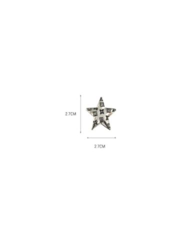 APLIQUE PLASTICO ESTRELLA LV PLATEADO