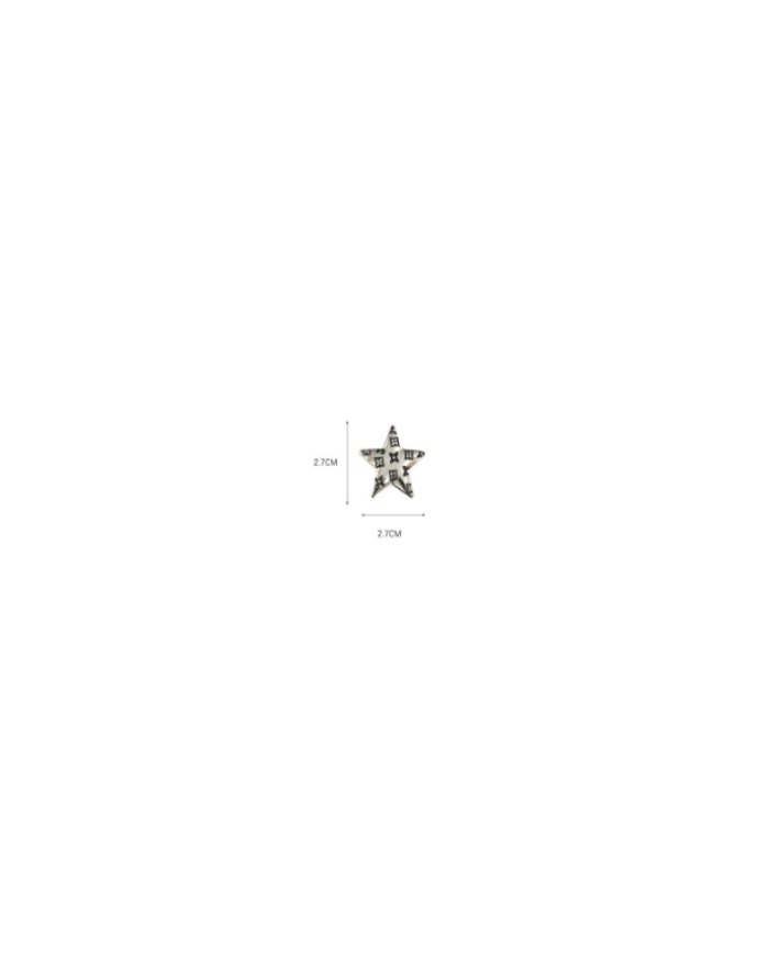 APLIQUE PLASTICO ESTRELLA LV PLATEADO