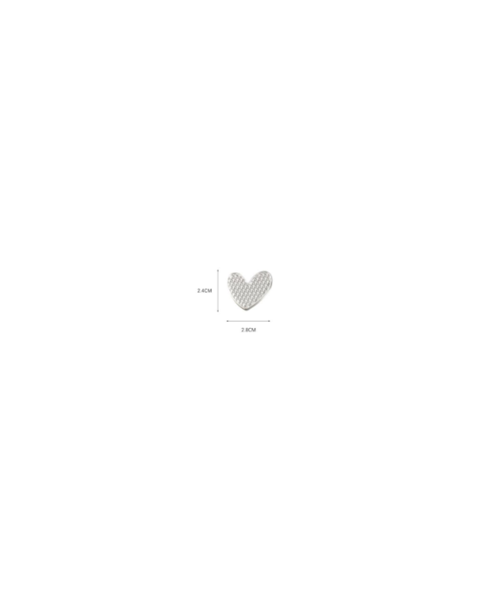 APLIQUE PLASTICO CORAZON PLATEADO