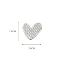 APLIQUE PLASTICO CORAZON PLATEADO