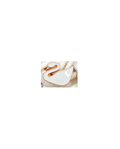 APLIQUE FUNDICION CISNE PINTADO BLANCO