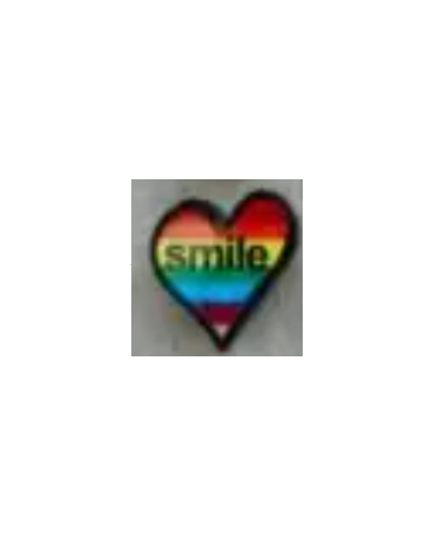 APLIQUE PLASTICO PASACORDON CORAZON ARCOIRIS SMILE
