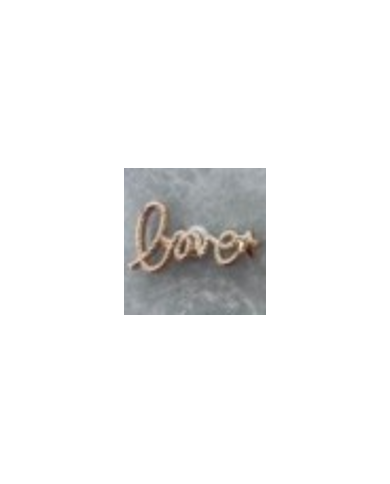 APLIQUE PLASTICO PASACORDON LOVE CURSIVA