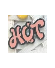 APLIQUE PLASTICO PASACORDON HOT ROSA