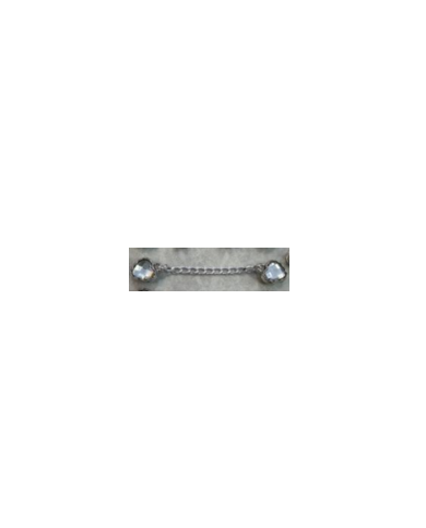 APLIQUE CADENA CORAZONES STRASS