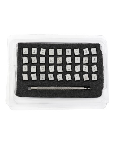 KIT CINCELES PUNZON CUERO LETRAS TALABARTERIA X36