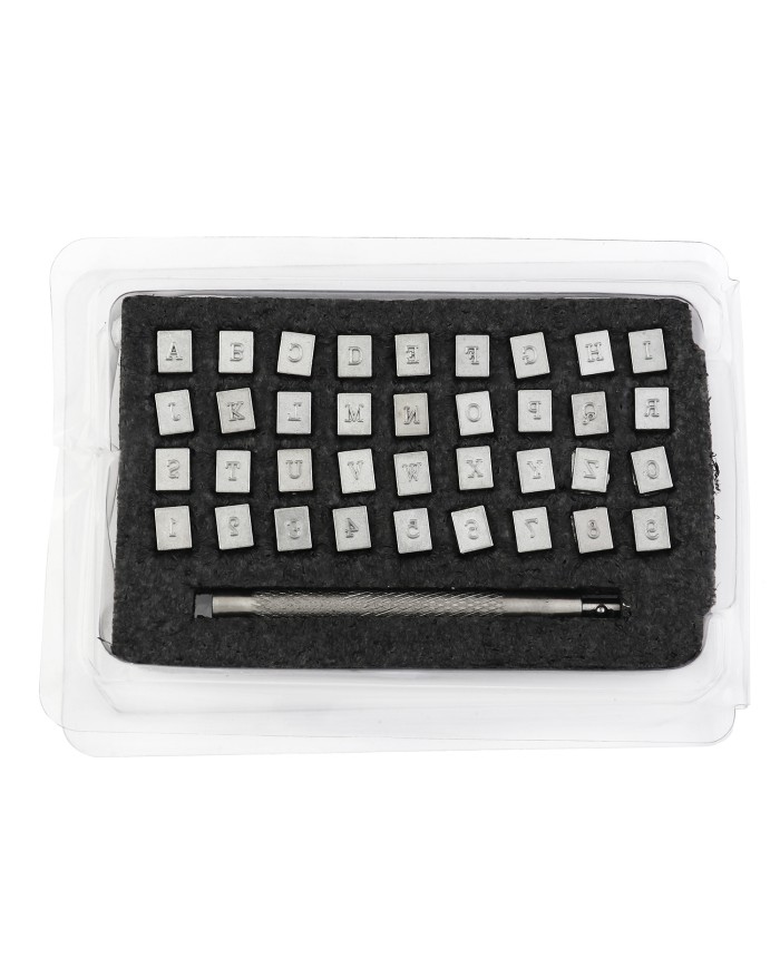 KIT CINCELES PUNZON CUERO LETRAS TALABARTERIA X36