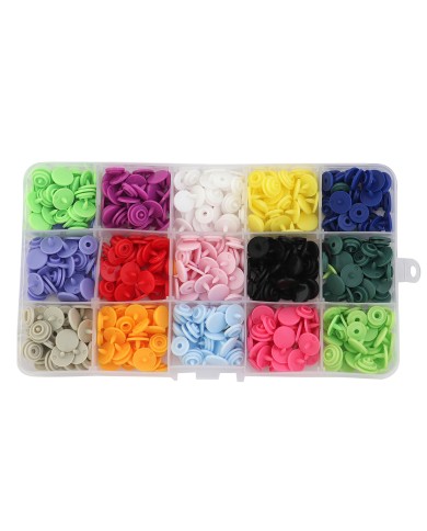 KIT BROCHES SNAPS A PRESIÓN 12m VARIAS FORMAS Y COLORES