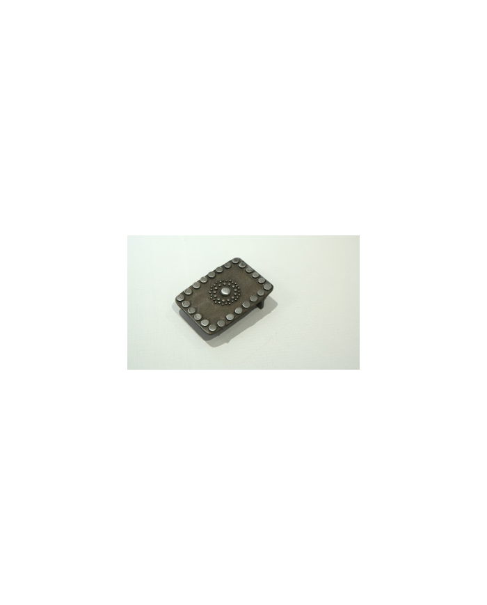 HEBILLA CHAPON RECTANGULAR C/BORDES REDONDOS P40 PLATA VIEJA