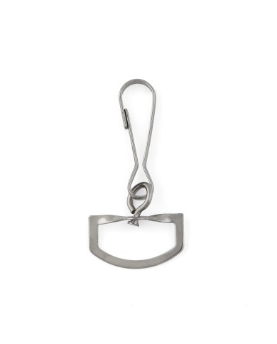 MOSQUETON ALAMBRE NIQUEL 18.5mm CHATO
