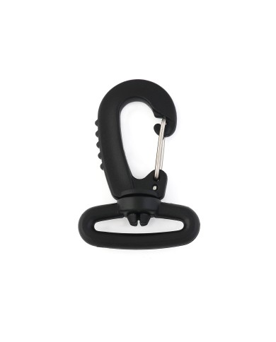MOSQUETON PLASTICO ACETATO NEGRO P32