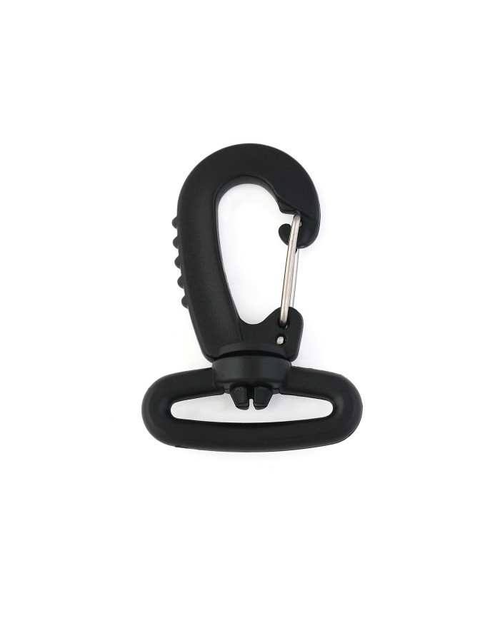 MOSQUETON PLASTICO ACETATO NEGRO P32