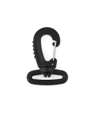 MOSQUETON PLASTICO ACETATO NEGRO P25