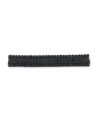 CORDON PARA SANDALIA CON STRASS 6mm NEGRO x METRO