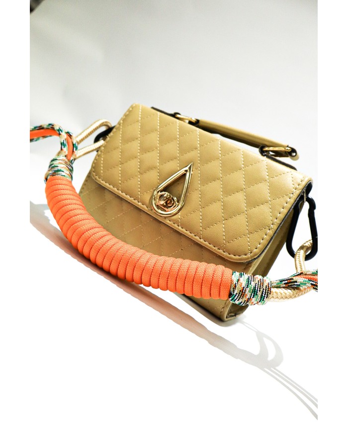 MANIJA PARA CARTERA DE CORDONES NARANJA