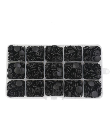 KIT BROCHES A PRESIÓN NEGRO 12mm