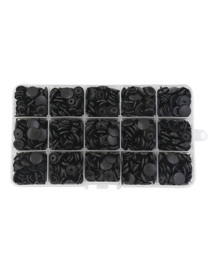 KIT BROCHES A PRESIÓN NEGRO 12mm