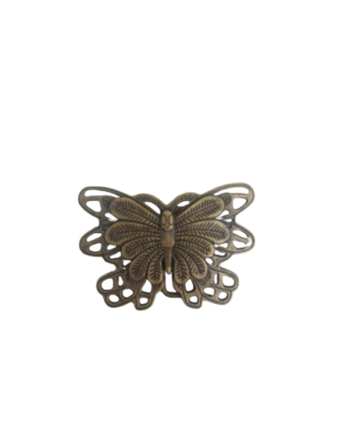 HEBILLA MARIPOSA CALADA P35 BRONCE VIEJO