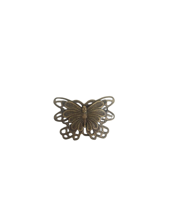 HEBILLA MARIPOSA CALADA P35 BRONCE VIEJO