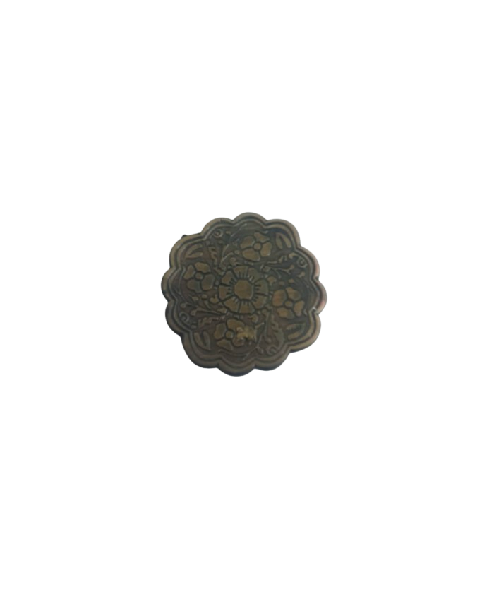 HEBILLA CHAPON FLOR P40 BRONCE VIEJO