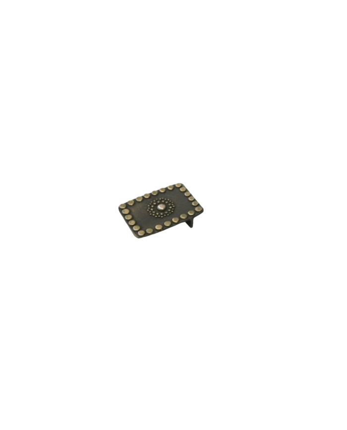 HEBILLA CHAPON RECTANGULAR C/BORDES REDONDOS P40 BRONCE VIEJO