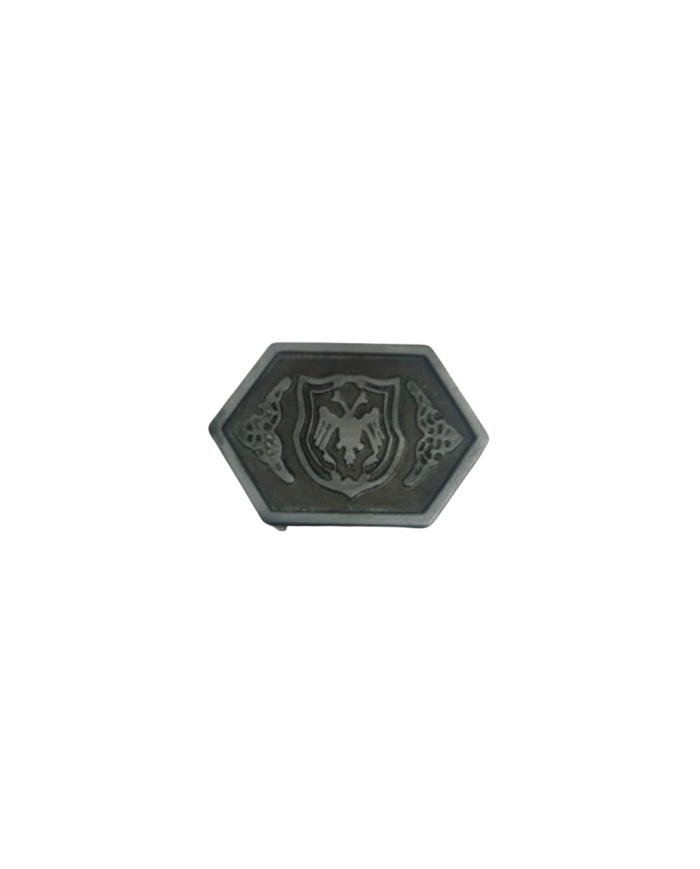 HEBILLA CHAPON HEXAGONAL C/ESCUDO P40 PLATA VIEJA
