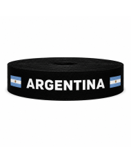 CINTA SUBLIMADA POL ARGENTINA FONDO NEGRO 40mm x 10mts FT