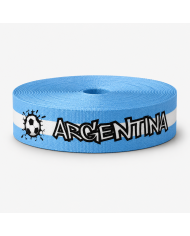 CINTA SUBLIMADA POL VAMOS ARGENTINA AFA FONDO NEGRO 40mm x 10mts