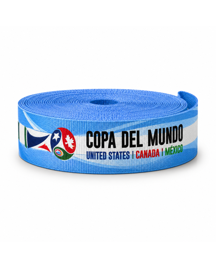 CINTA SUBLIMADA POL 3 BANDERAS USA/MEX/CAN 40mm x 10mts
