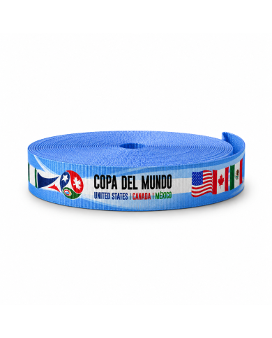 CINTA SUBLIMADA POL 30mm x 10mts 3 BANDERAS USA/MEX/CAN