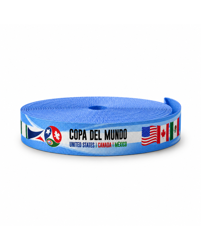 CINTA SUBLIMADA POL 30mm x 10mts 3 BANDERAS USA/MEX/CAN
