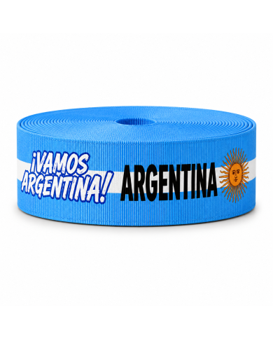 CINTA SUBLIMADA POL BANDERA/VAMOS ARGENTINA 40mm x 10mts