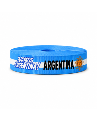 CINTA SUBLIMADA POL 30mm x 10mts BANDERA/VAMOS ARGENTINA