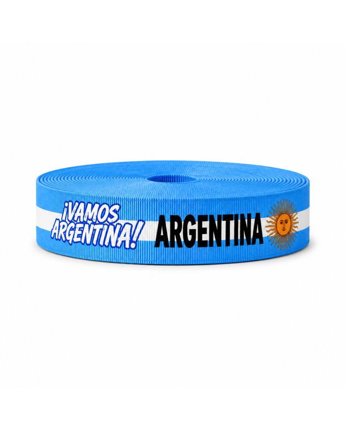 CINTA SUBLIMADA POL 30mm x 10mts BANDERA/VAMOS ARGENTINA