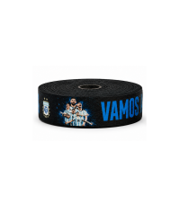 CINTA SUBLIMADA POL VAMOS ARGENTINA AFA FONDO NEGRO 40mm x 10mts