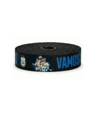 CINTA SUBLIMADA POL 30mm x 10mts VAMOS ARGENTINA AFA FONDO NEGRO