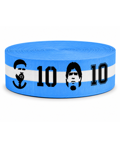 CINTA SUBLIMADA POL ARGENTINA DIEGO10/LIONEL10 40mm x 10mts