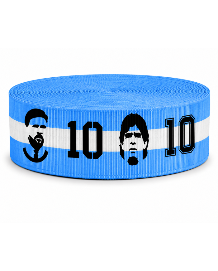 CINTA SUBLIMADA POL ARGENTINA DIEGO10/LIONEL10 40mm x 10mts